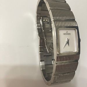 Movado Watch- stainless steel, mother of pearl